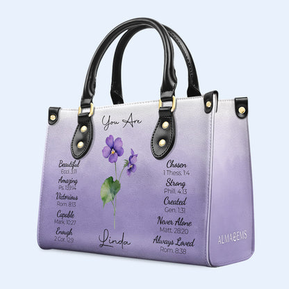 You Are. Tú Eres - Personalized Custom Leather Handbag - DG089_HB