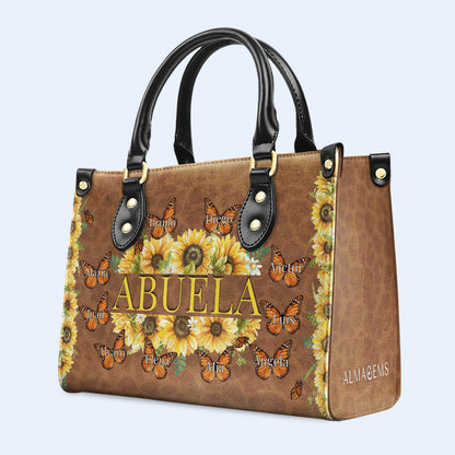 Pequeñas mariposas - Bolso de mano de piel personalizado - FM031_HB