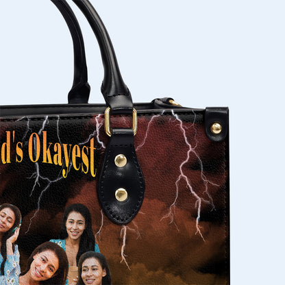 World's Okayest ... - Personalized Custom Leather Handbag - FM017_HB