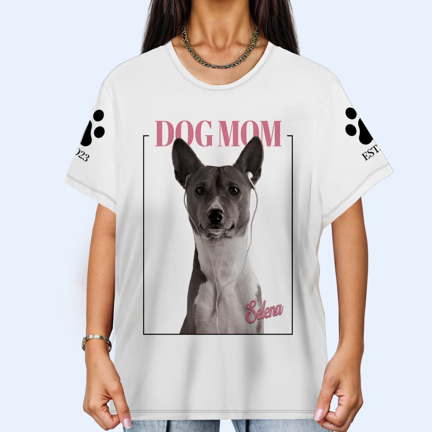 Camiseta unisex personalizada con estampado integral para perros y gatos - Camiseta unisex personalizada con estampado integral - PET003_3T