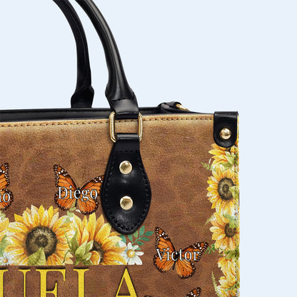 Pequeñas mariposas - Bolso de mano de piel personalizado - FM031_HB