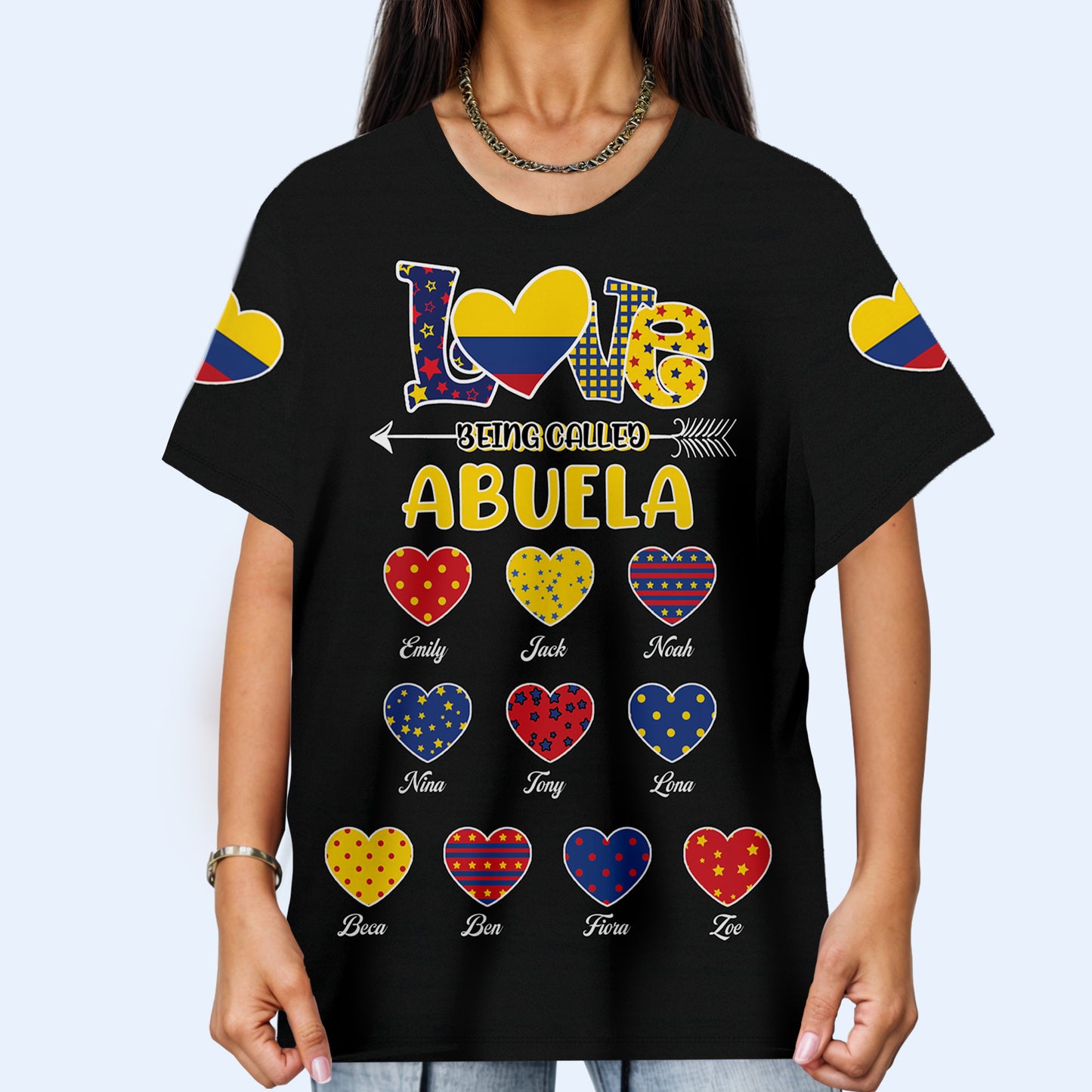 Love Being Called Abuela - Personalized Custom Unisex All-Over Printed T-Shirt - LA048_3T