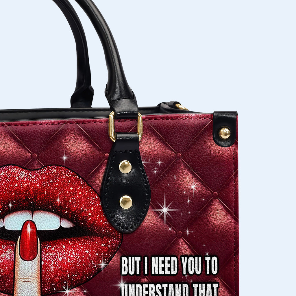 I Don't Care - Personalized Custom Leather Handbag - DG046_HB