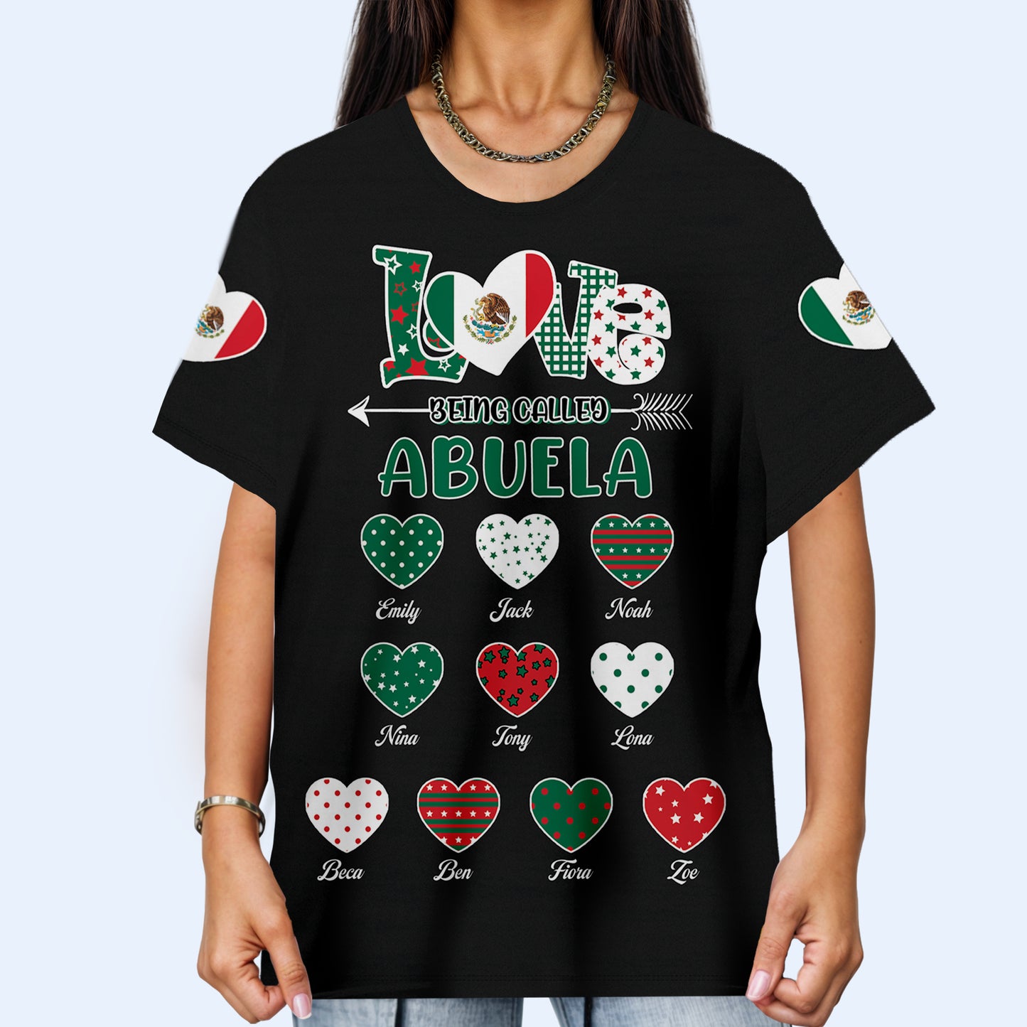 Love Being Called Abuela - Personalized Custom Unisex All-Over Printed T-Shirt - ME055_3T