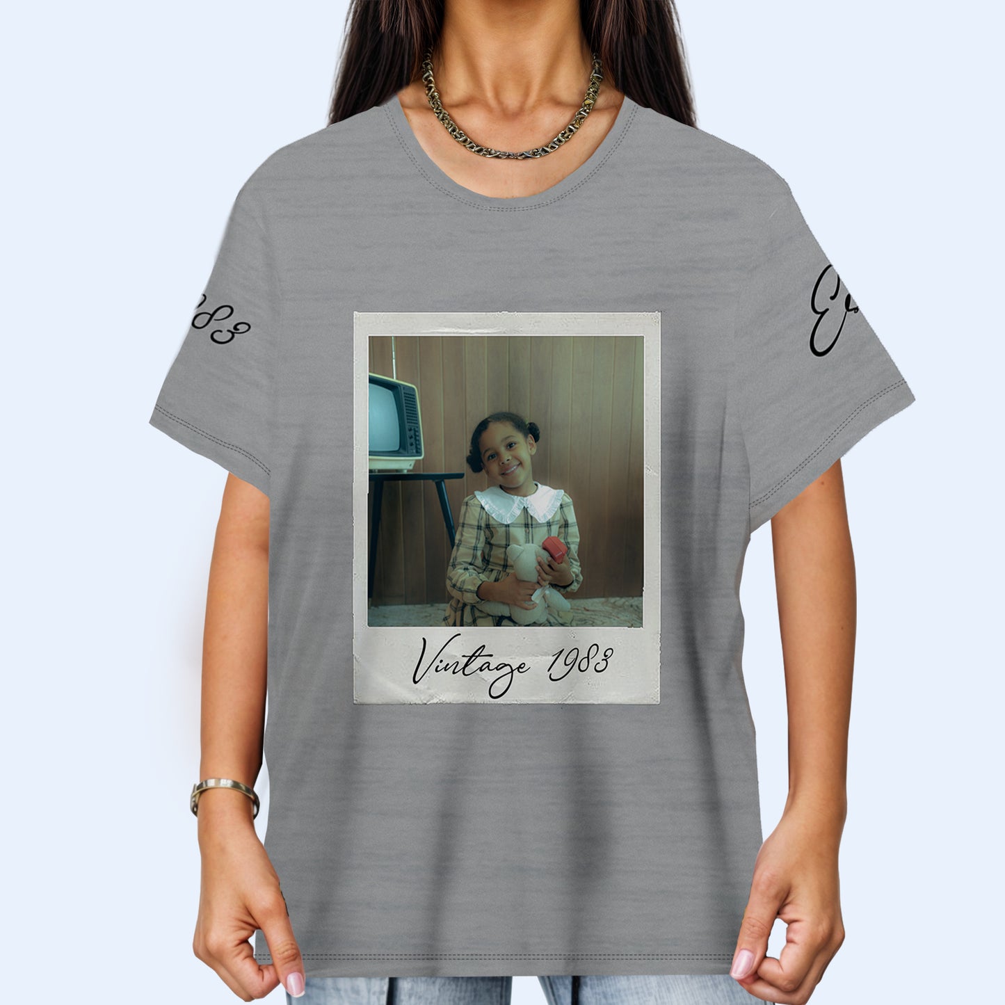 Bootleg Shirt Couple - Personalized Custom Unisex All-Over Printed T-Shirt - FM004_3T