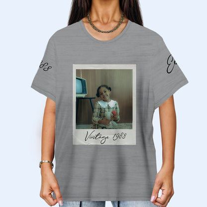 Bootleg Shirt Couple - Personalized Custom Unisex All-Over Printed T-Shirt - FM004_3T