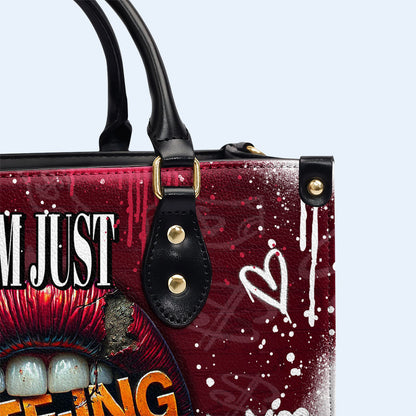 I'm Just WTF-ING My Way Through Life  - Personalized Custom Leather Handbag - DG083_HB