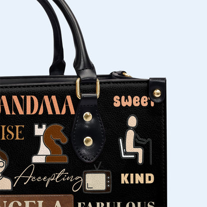 Grandma. Abuela - Personalized Custom Leather Handbag - FM037_HB