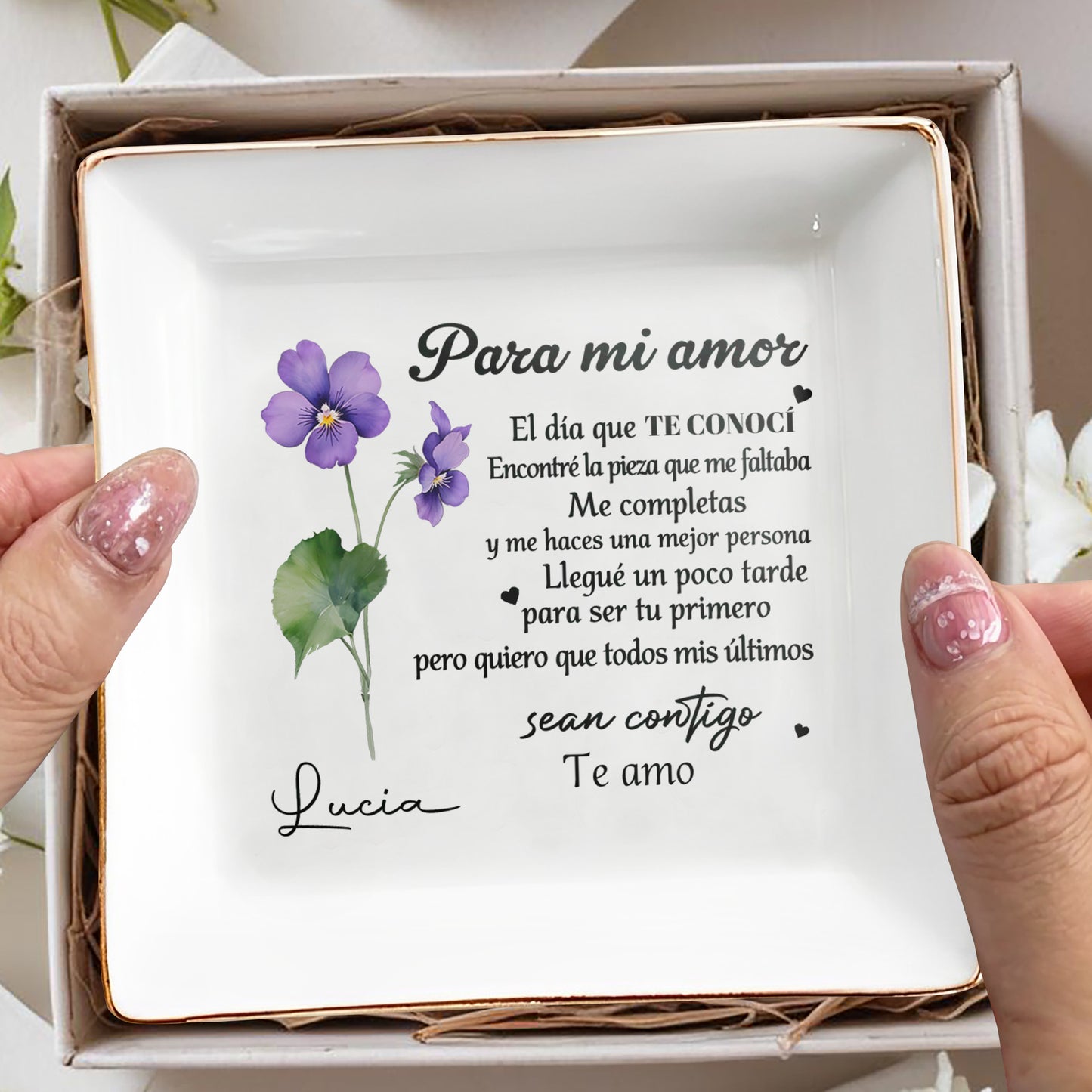 PARA MI AMOR - Plato de joyería personalizado - CP013_SCRD