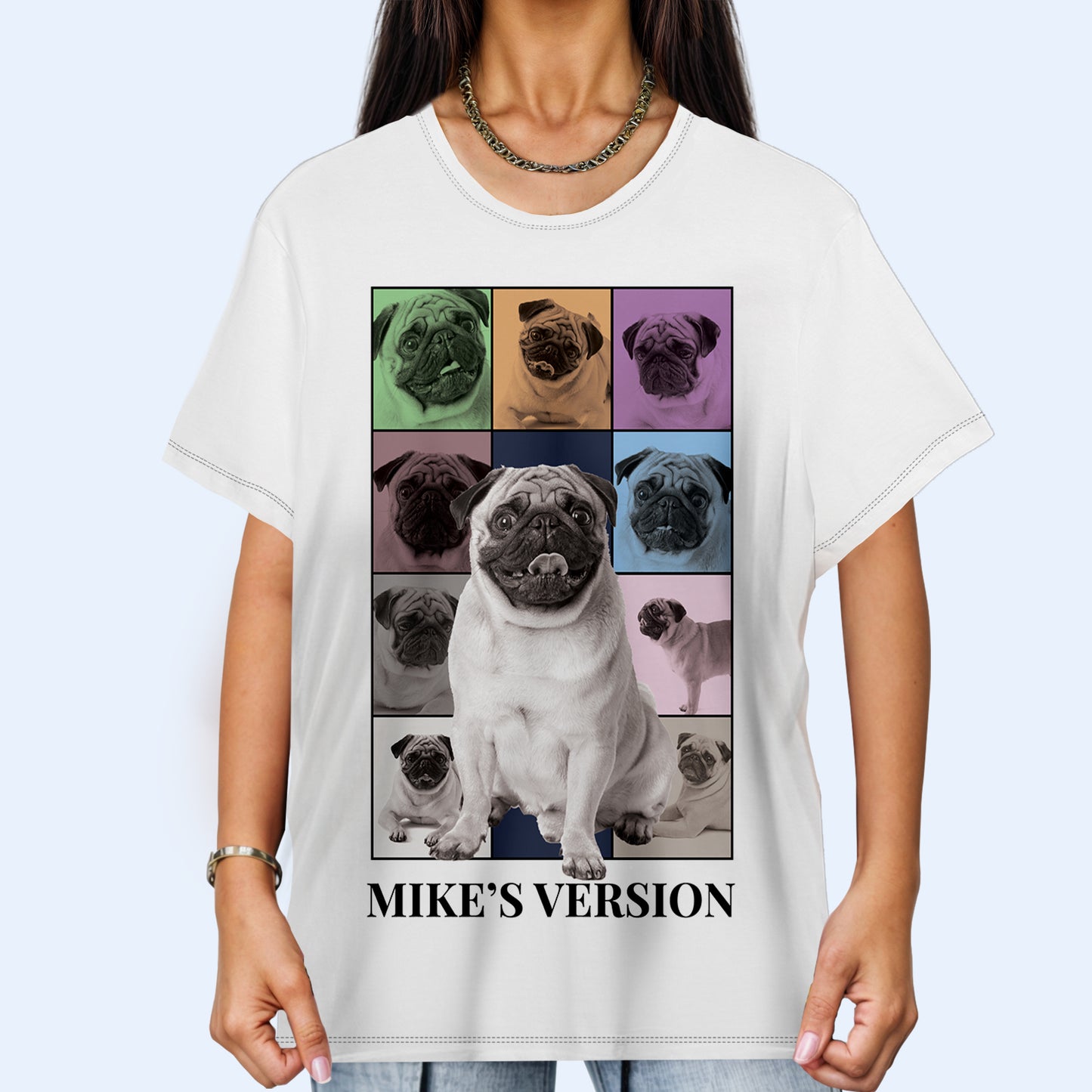 Dog's Version - Personalized Custom Unisex All-Over Printed T-Shirt - PET002_3T