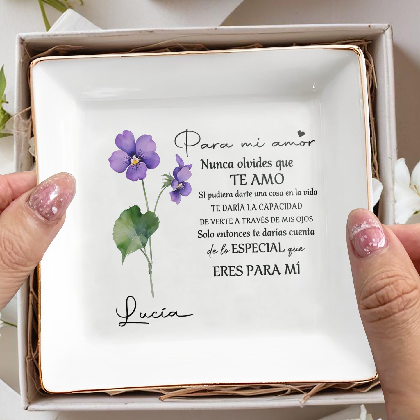 Para Mi Amor - Plato de joyería personalizado - CP014_SCRD