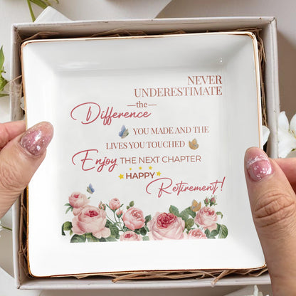 HAPPY RETIREMENT - Personalized Custom Jewelry Dish - FM108_SCRD