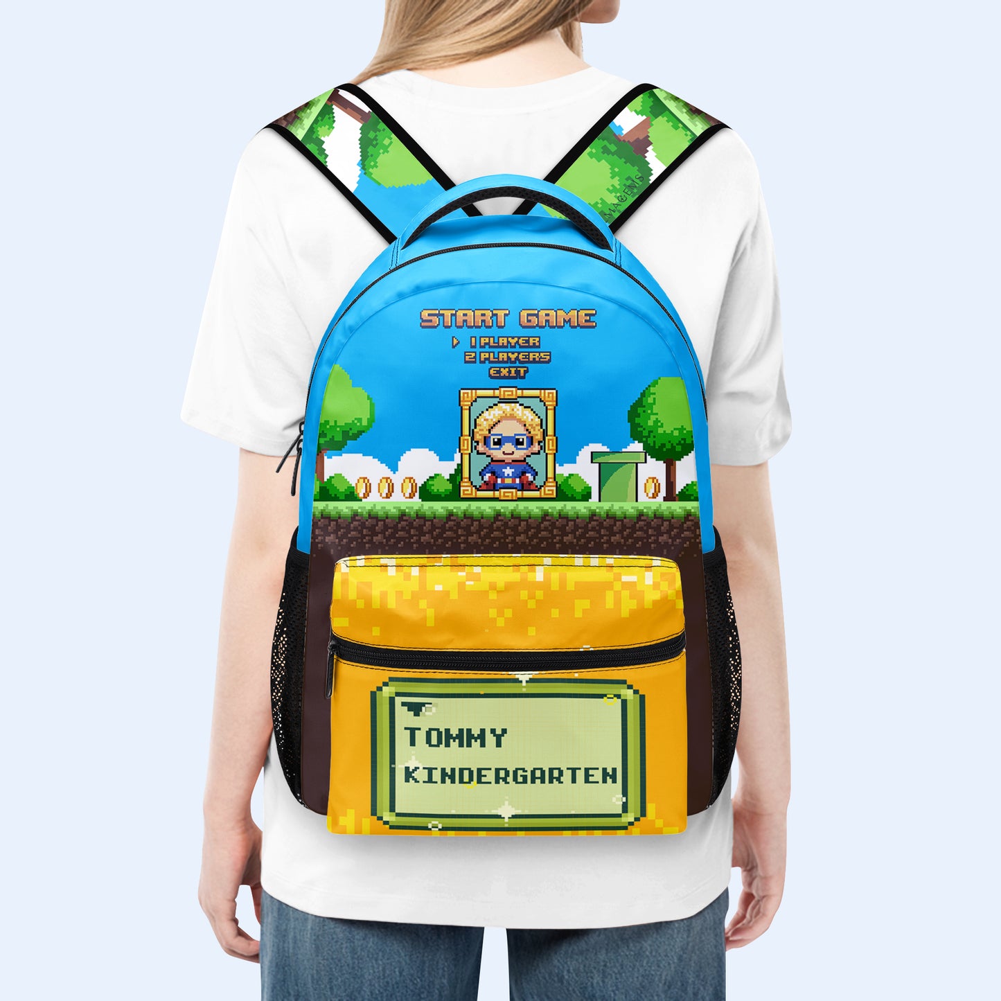 Que comiencen los juegos - Mochila personalizada personalizada - QCUS033_CB