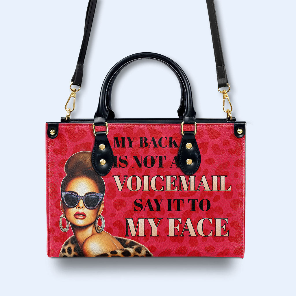 Say It To My Face - Personalized Custom Leather Handbag - DG088_HB