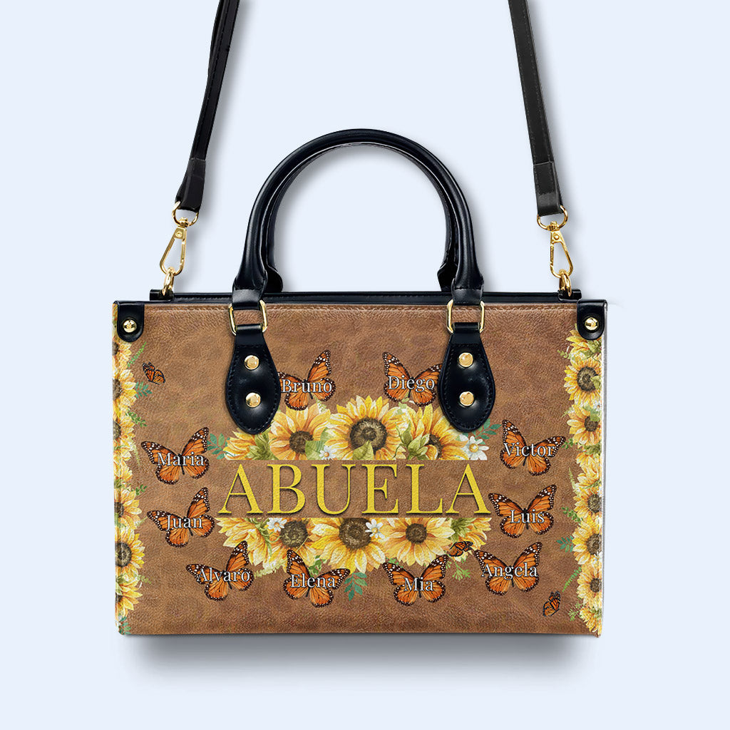 Pequeñas mariposas - Bolso de mano de piel personalizado - FM031_HB