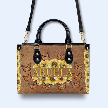 Pequeñas mariposas - Bolso de mano de piel personalizado - FM031_HB