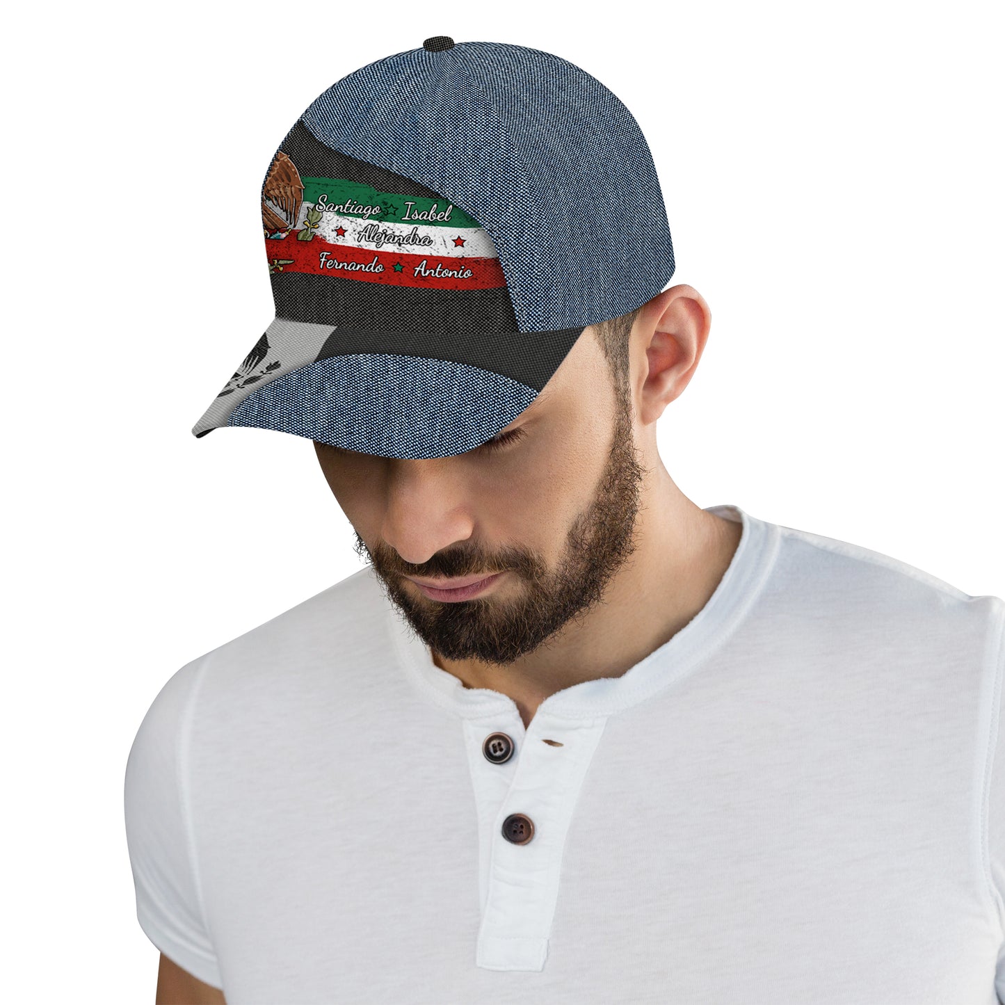 Orgulloso de ser mexicano - Gorra personalizada con estampado completo - ME056_BAC