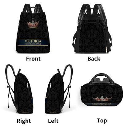 Queen Black - Personalized Custom Leather BackPack - DG005_BP