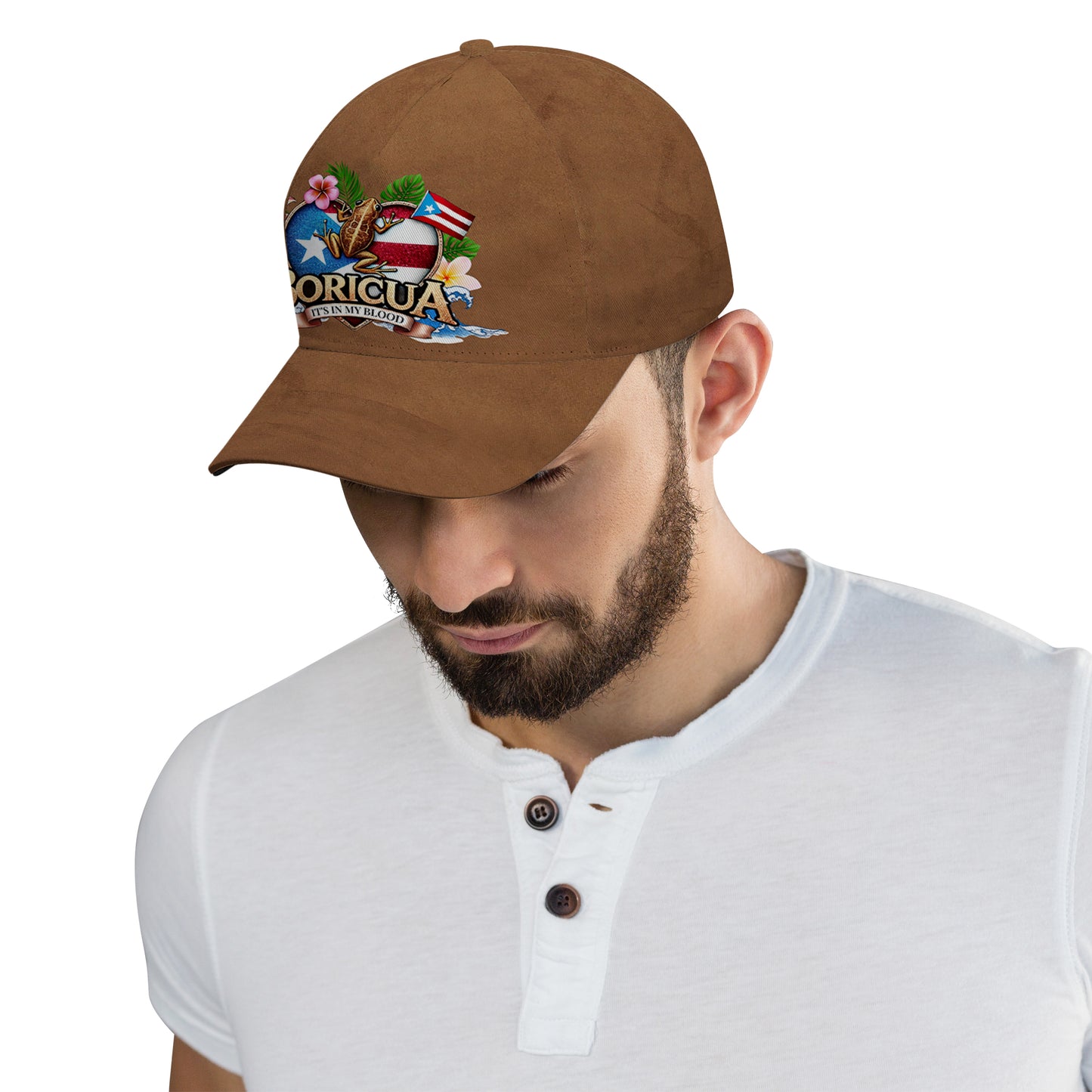 BORICUA. ESTÁ EN MI SANGRE - Gorra personalizada personalizada, gorra de béisbol con estampado completo - LA023_BAC