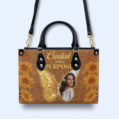 Created With A Purpose  - Personalized Custom Leather Handbag - DG067_HB