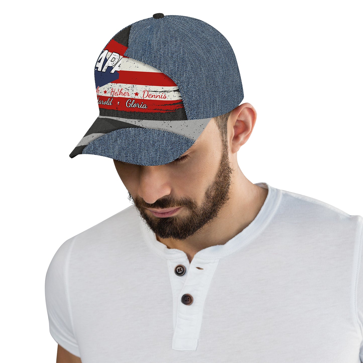 Orgulloso de ser Boricua - Gorra personalizada, gorra de béisbol con estampado completo - LA036_BAC