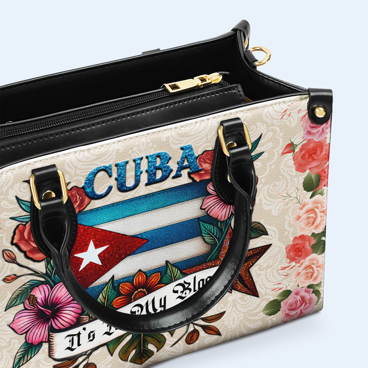 Cuba está en mi sangre - Bolso de piel personalizado - LA021_HB