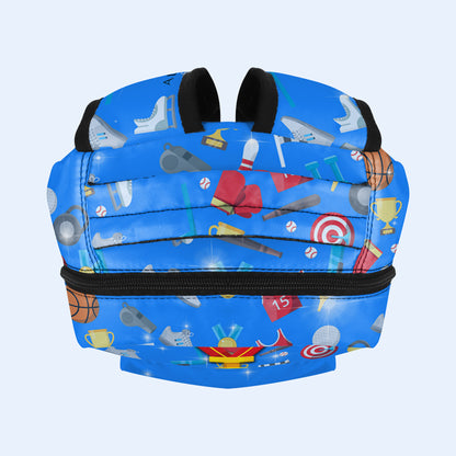 The Sporty Kid - Personalized Custom Backpack - QCUS035_CB