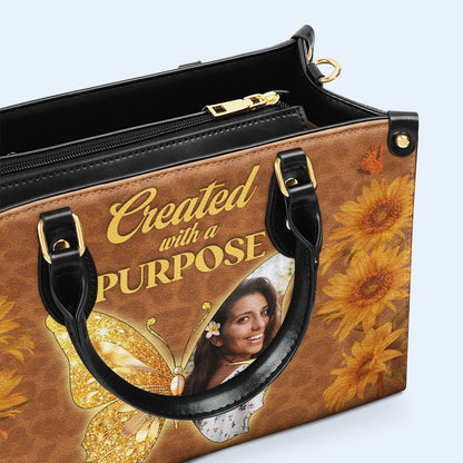 Created With A Purpose  - Personalized Custom Leather Handbag - DG067_HB