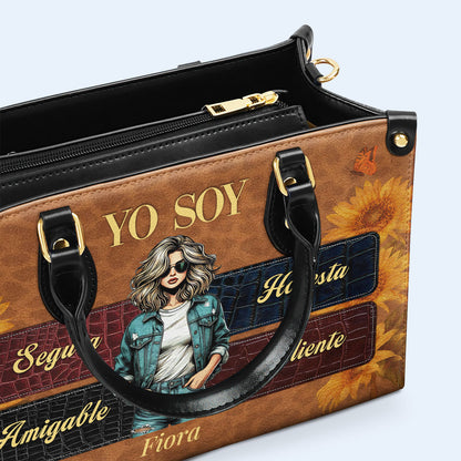 Yo Soy - Personalized Custom Leather Handbag - HS037_HB