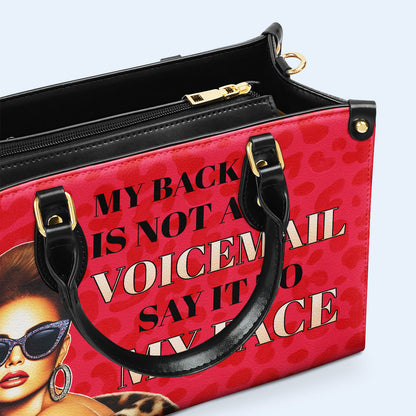 Say It To My Face - Personalized Custom Leather Handbag - DG088_HB