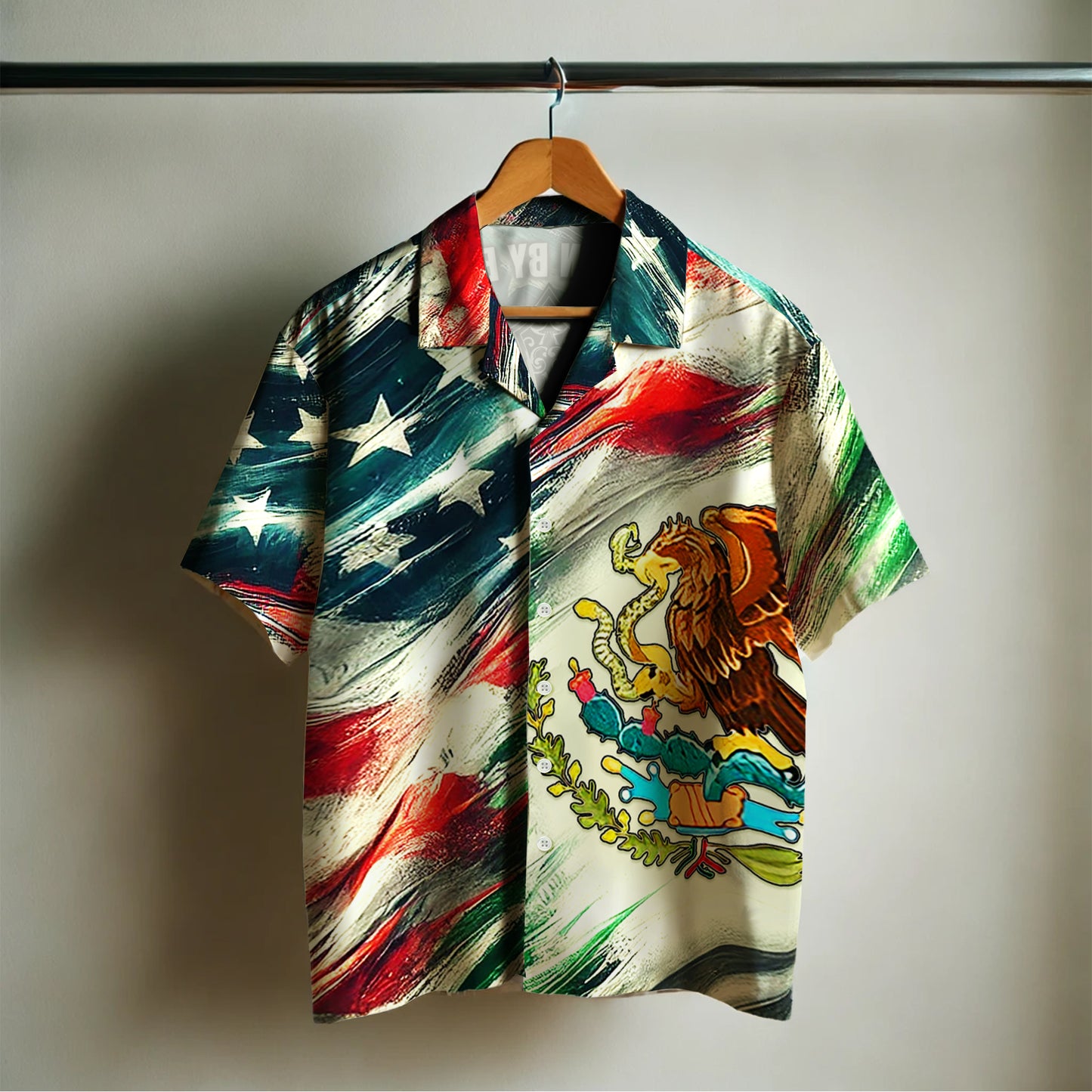 Mexicano de sangre, americano de nacimiento - Camisa hawaiana unisex personalizada - HW_MX53