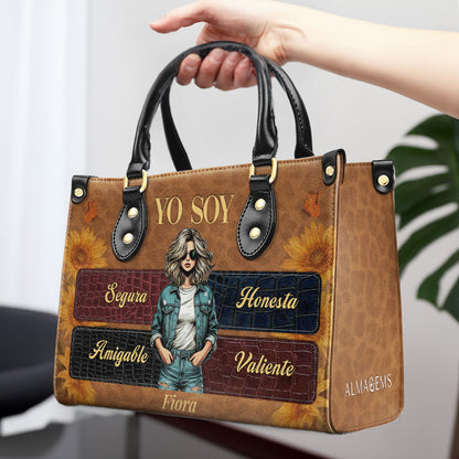 Yo Soy - Personalized Custom Leather Handbag - HS037_HB