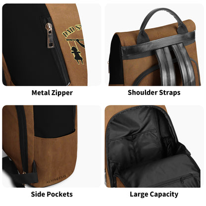 DAD STRENGTH - Personalized Leather BackPack - BP_FN12