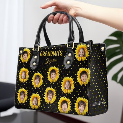 Pequeños Girasoles - Bolso de Cuero Personalizado - FM038_HB