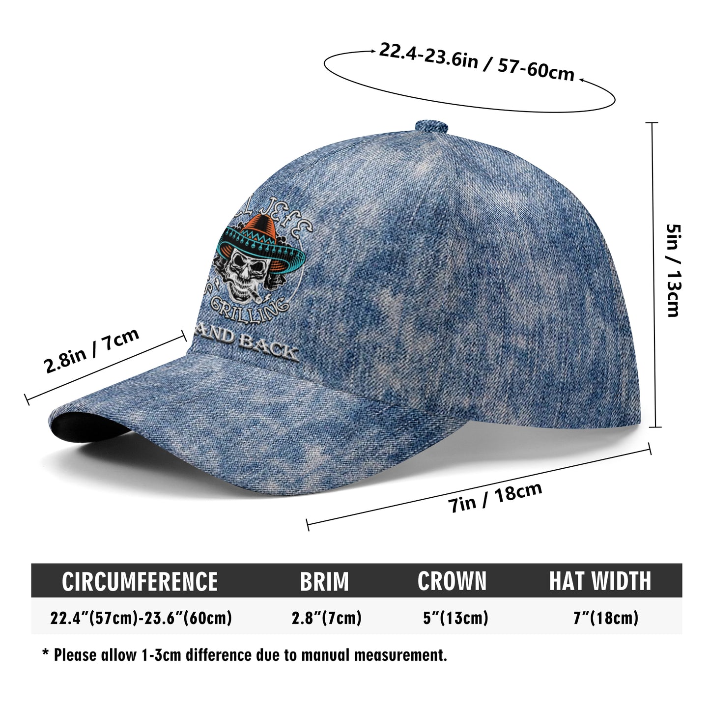 EL JEFE - Gorra de béisbol personalizada con estampado integral - HS057_BAC