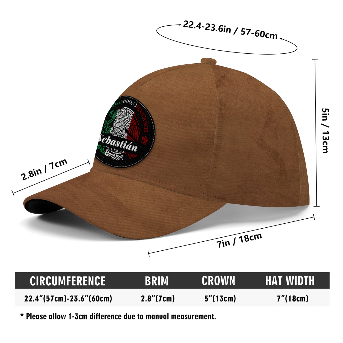 Estados Unidos Mexicanos - Personalized Custom Hat, All Over Print Baseball Cap - ME054_BAC