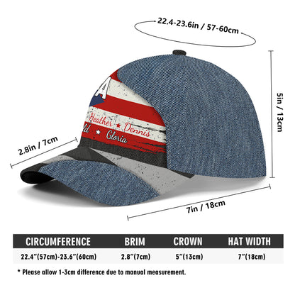 Orgulloso de ser Boricua - Gorra personalizada, gorra de béisbol con estampado completo - LA036_BAC