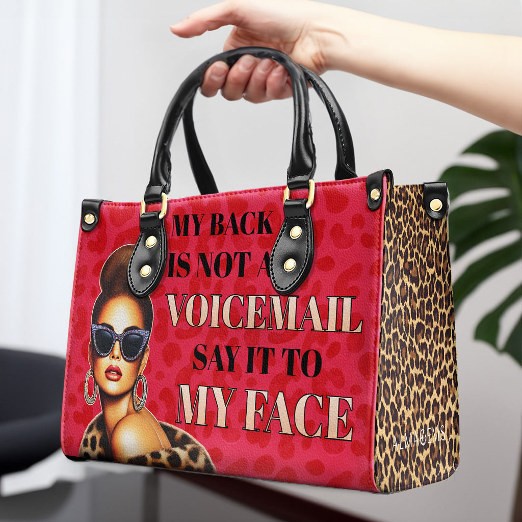 Say It To My Face - Personalized Custom Leather Handbag - DG088_HB