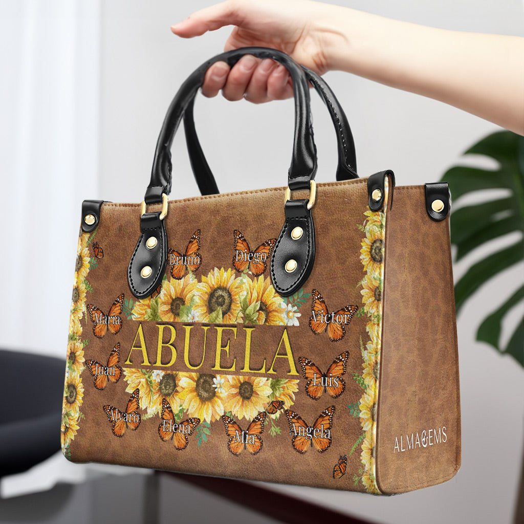 Little Butterflies  - Personalized Custom Leather Handbag - FM031_HB