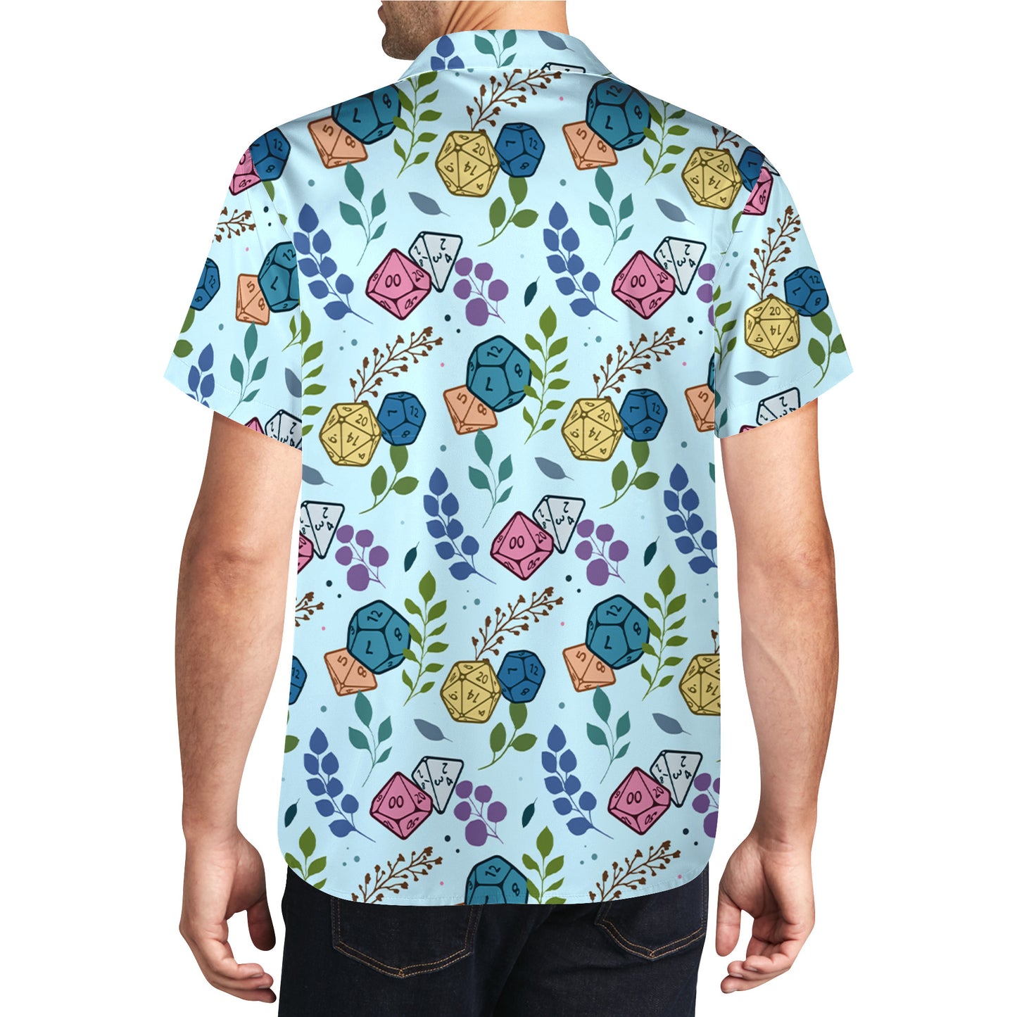 Camisa hawaiana unisex personalizada con dados coloridos - A003_HW