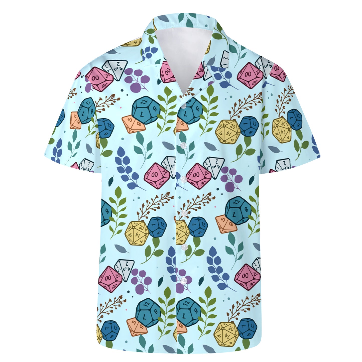 Camisa hawaiana unisex personalizada con dados coloridos - A003_HW