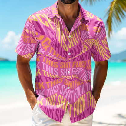 Embrace The Bold Spirit With Unique Text Patterns - Personalized Hawaiian Shirt - AAA003_HWII