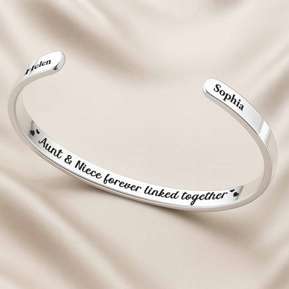 Aunt & Niece Forever Linked Together With Floral Design