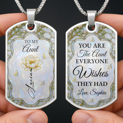 To My Aunt With Lovely Flower And Butterflies