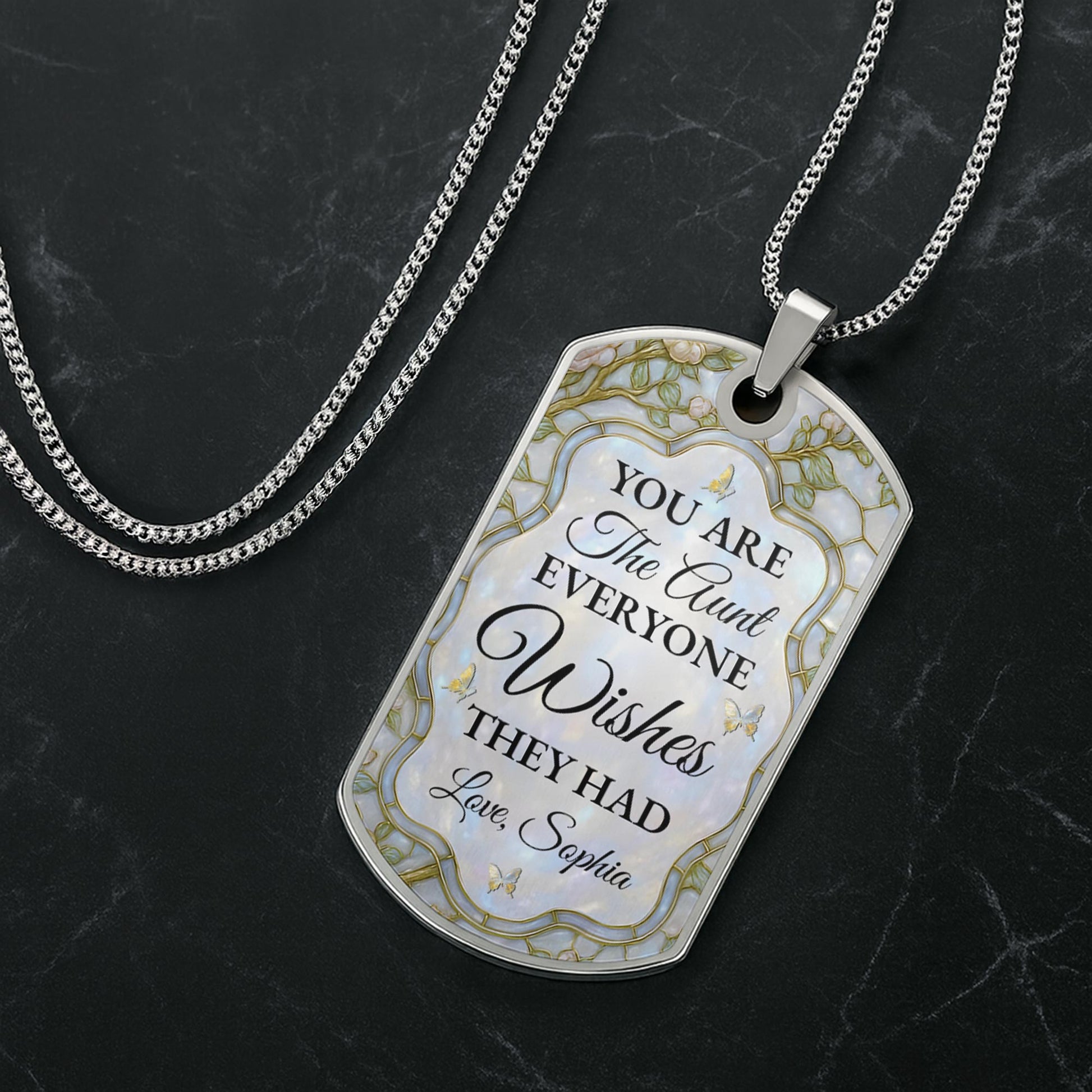 To My Aunt With Lovely Flower And Butterflies