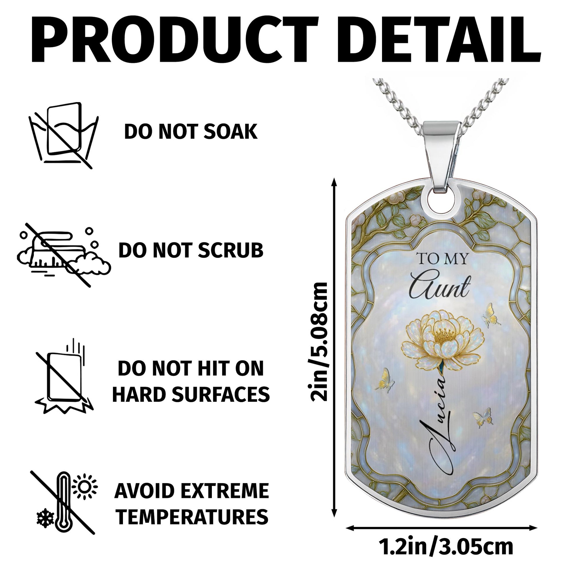 To My Aunt With Lovely Flower And Butterflies