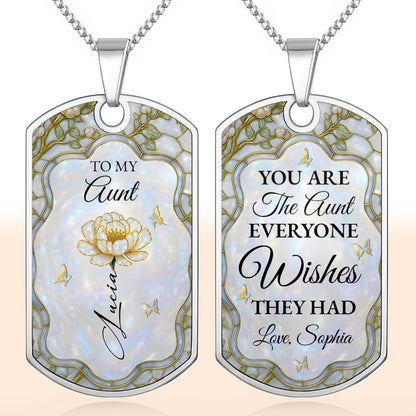 To My Aunt With Lovely Flower And Butterflies