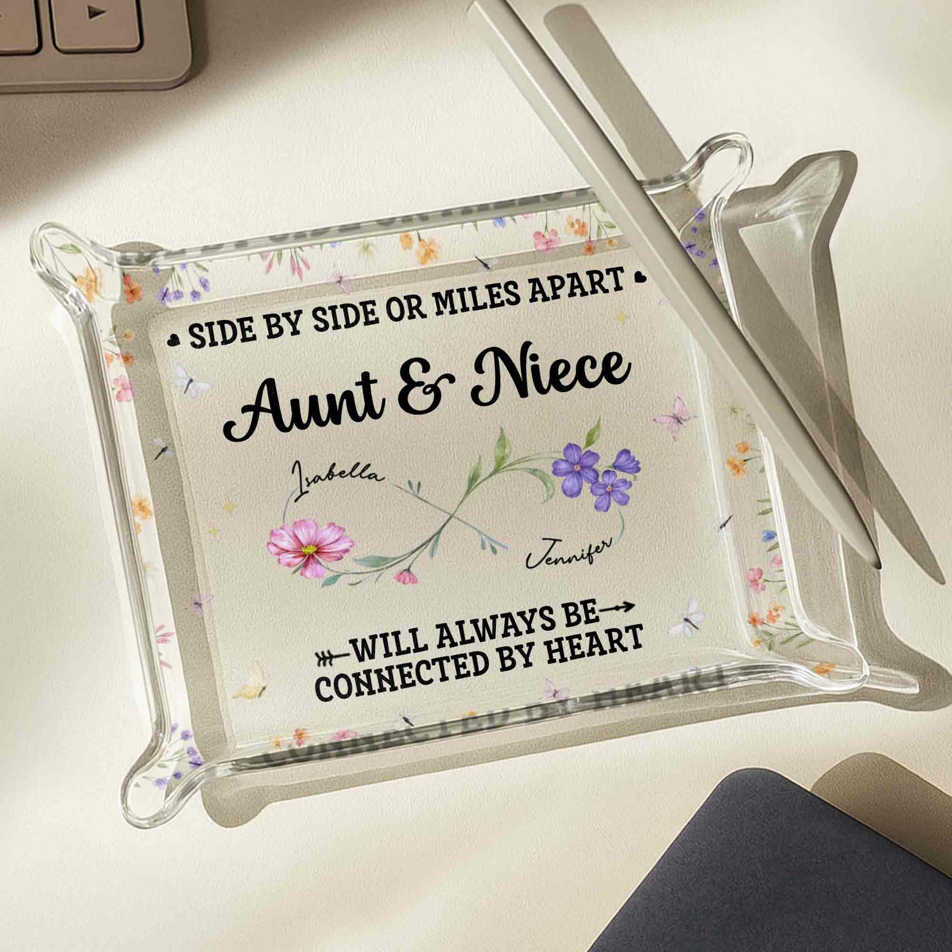 Aunt & Niece Always Connected By Heart With Flowers