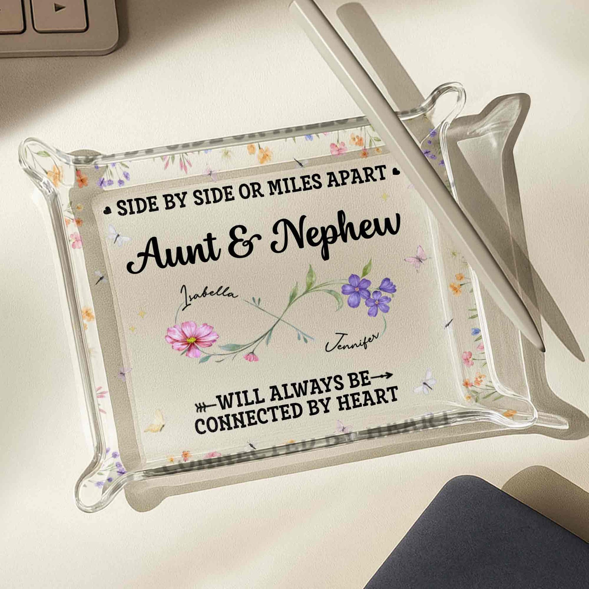 Aunt & Niece Always Connected By Heart With Flowers