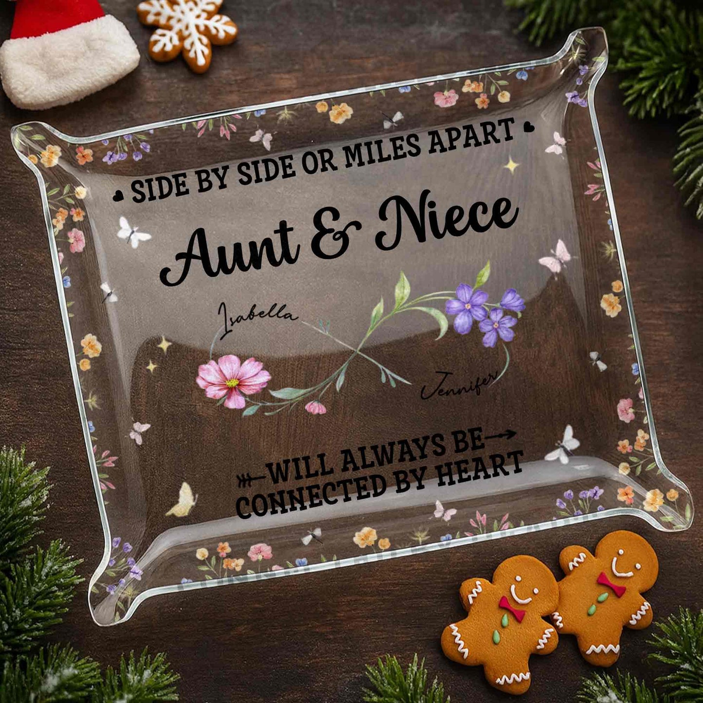 Aunt & Niece Always Connected By Heart With Flowers